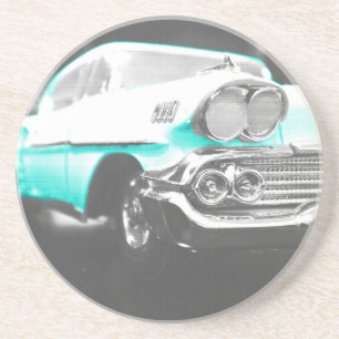 Porta-copos 1958 Chevy Impala - carro clássico azul brilhante