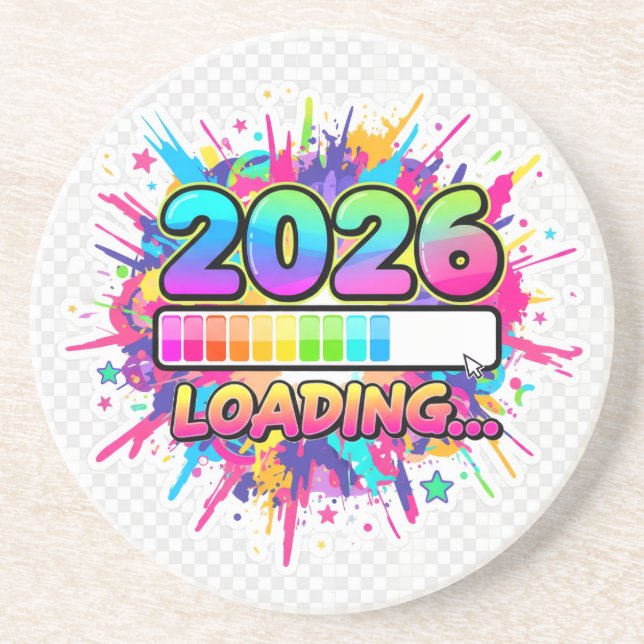 Porta-copos 2026 Loading... Progress Bar Sticker (Frente)