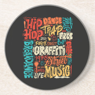 Porta-copos 50ª Vintage R de Cassete de Música e Hip Hop Grafi