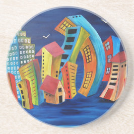 Porta-copos A cidade flutuante