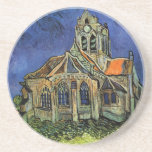 Porta-copos A Igreja em Auvers por Vincent van Gogh<br><div class="desc">A Igreja de Auvers (1890) de Vincent van Gogh é uma pintura religiosa de Apos impressionismo fino e arquitetônica. Uma mulher caminhando em direção à capela da vila com belas janelas de vidro manchado. Uma cena de arquitetura diária. Sobre o artista: Vincent Willem van Gogh (1853-1890) foi um pintor Post...</div>
