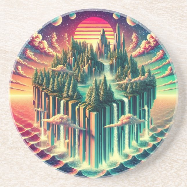 Porta-copos A Ilha do Sonho: Uma Viagem Metáfora (Frente)