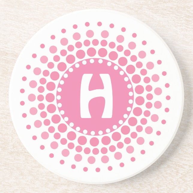 Porta copos à moda da pedra do monograma (Frente)