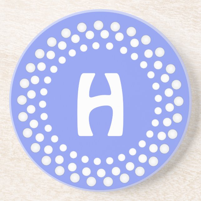 Porta copos à moda da pedra do monograma (Frente)