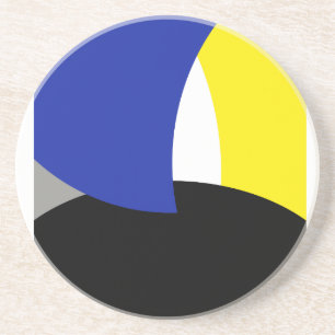 Porta-copos Abstrato Art Azul Amarelo