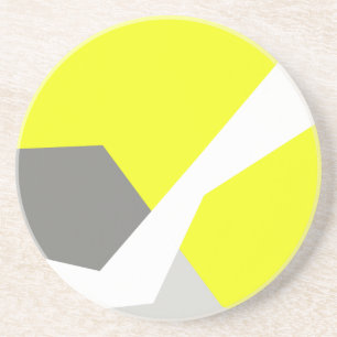 Porta-copos Abstrato Art Energy Yellow Cinza