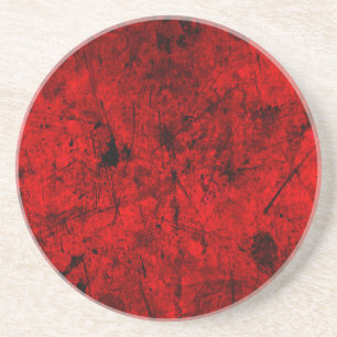 Porta-copos abstrato de arte gráfica digital Red Black Grunge