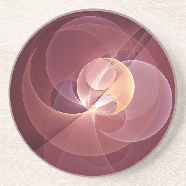 Porta-copos Abstrato Elegante Moderno Vinho Vermelho Arte Frac (Frente)