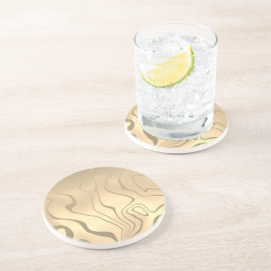 Porta-copos Abstrato Linhas Liqueadas com o nascer do sol com