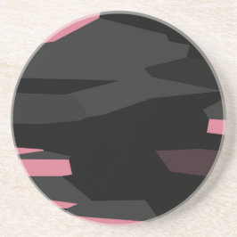 Porta-copos abstrato rosa e preto