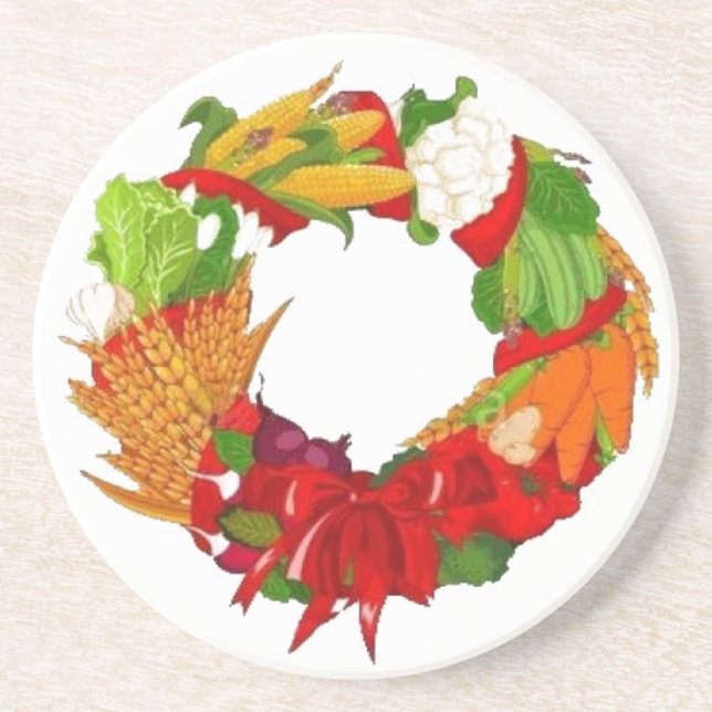 Porta-copos Ação de Graças Wreath (Frente)