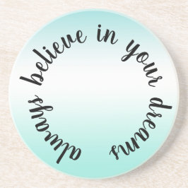 Porta-copos Acredite em seus sonhos, Inspiração Aqua Tie Dye