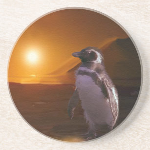 Porta-copos Adelie Penguin e Antártico Sunset