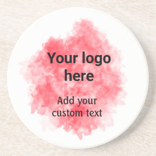Porta-copos Adicione seu logotipo texto personalizado aquarela