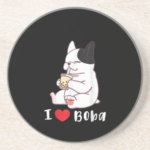 Porta-copos Adoro Boba Bubble Tea Dog Cut French Bulldog Gift