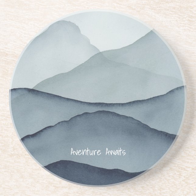 Porta-copos Adventure Awaits Watercolor Mountain (Frente)