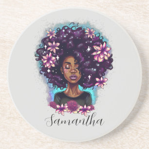 Porta-copos Afro-Mulher Floral