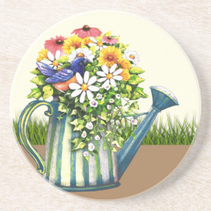 Porta-copos Água com flores silvestres