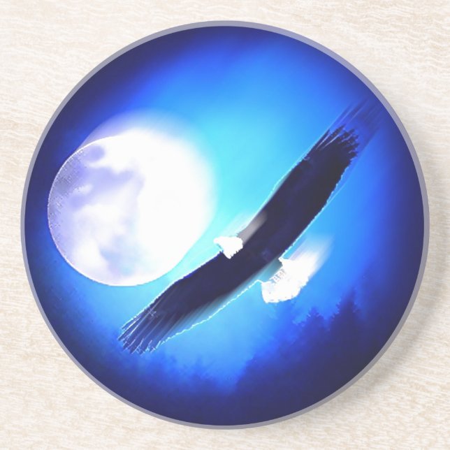 Porta-copos Águia Voadora e Lua (Frente)