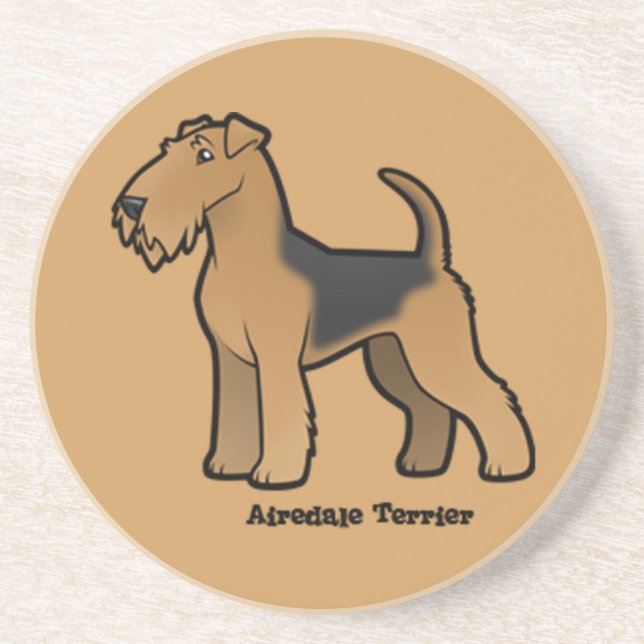Porta-copos airedale terrier (Frente)