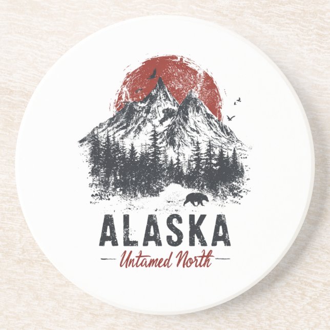 Porta-copos Alaska Untamed North Mountain Wilderness Outdoor (Frente)