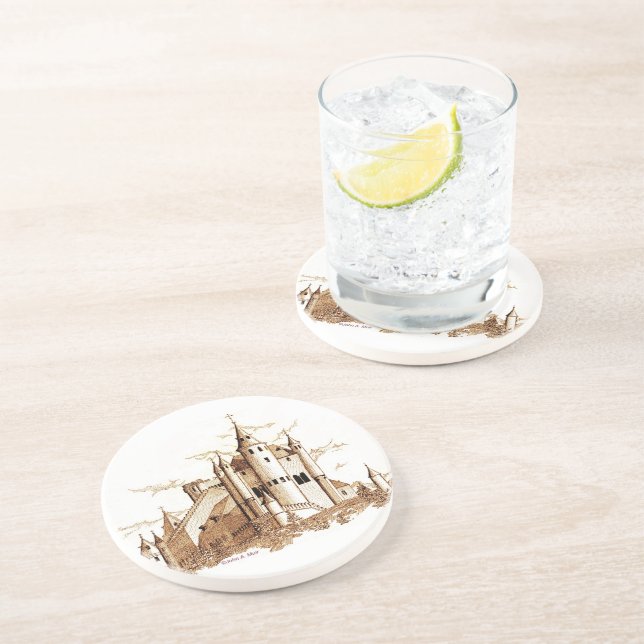 Porta copos - Alcazar - castelo (sepia) (Lateral)