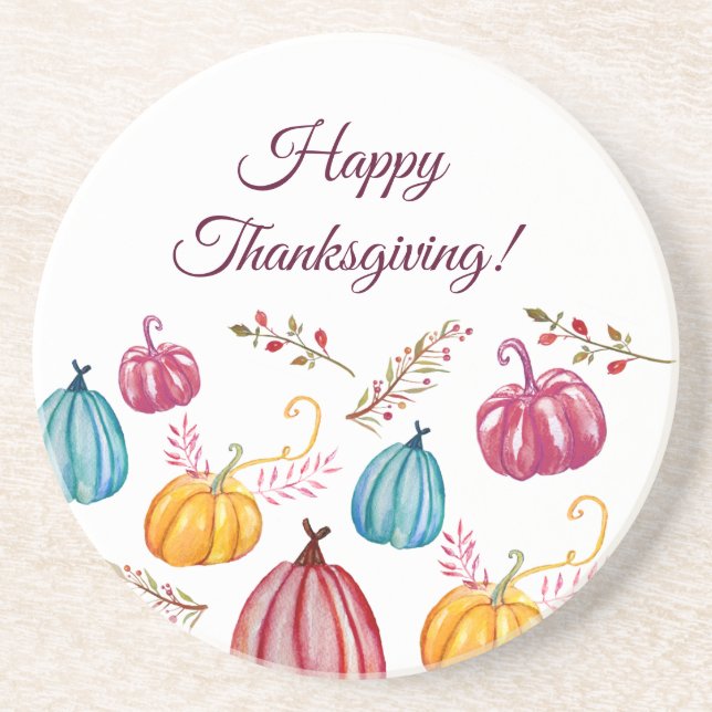 Porta-copos Alegres Pires de Ação de Graças (Frente)