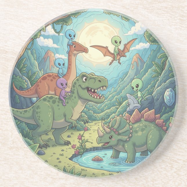 Porta-copos Aliens and Dinosaurs Adventure (Frente)