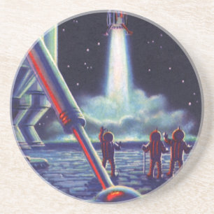 Porta-copos Aliens de ficção científica vintage ondulam o fogu