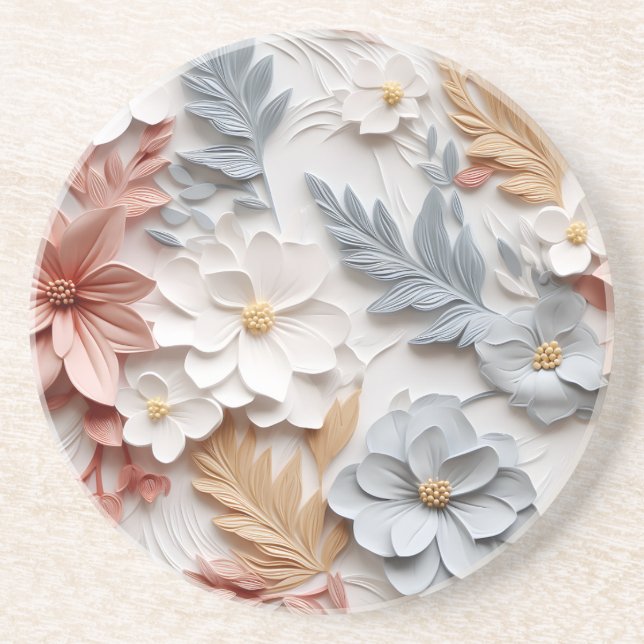 Porta-copos Alivio Floral 3D Elegante (Frente)