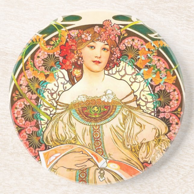 Porta-copos Alphonse Mucha Art Nouveau Daydre (Frente)