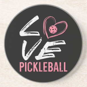 Porta-copos Ama Pickleball Coração Picle Ball Mulheres Meninas