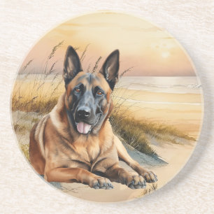 Porta-copos Amante do Cão Malinois Belga Praia Arenosa