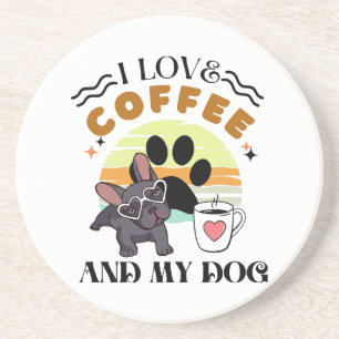 Porta-copos Amantes do Café - Eu Amo Café E Meu Cachorro