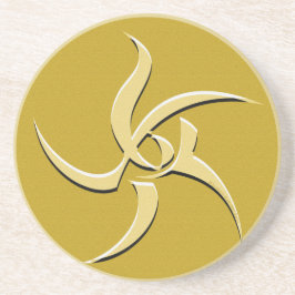 Porta copos amarela do sinal da pessoa idosa do