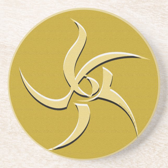 Porta copos amarela do sinal da pessoa idosa do (Frente)