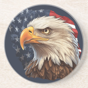 Porta-copos American Flag Bald Eagle
