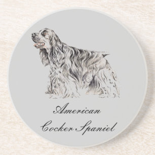 Porta copos americana Cocker Spaniel Sandstone