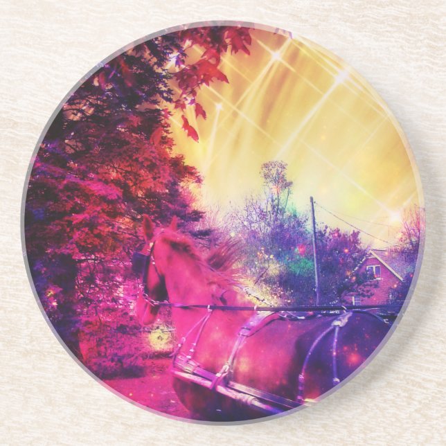 Porta-copos Amish Horse and Buggy, Edição Espacial (Frente)