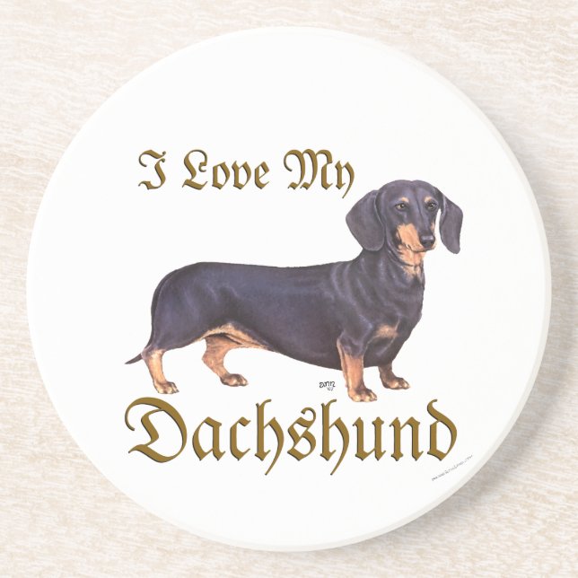 Porta-copos Amor de Dachshund (Frente)