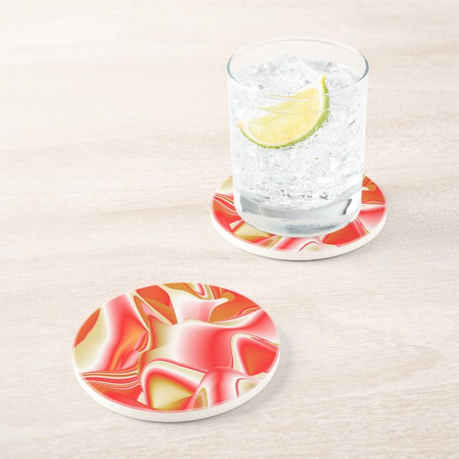 Porta-copos Amor e Abstrato 3D Rainbowart Dourado (Lateral)