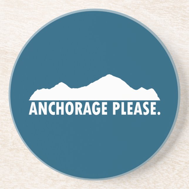 Porta-copos Anchorage Alaska, por favor (Frente)