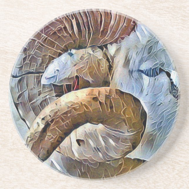 PORTA-COPOS ANIMAL DE FAZENDA DE OVELHA RAM (Frente)