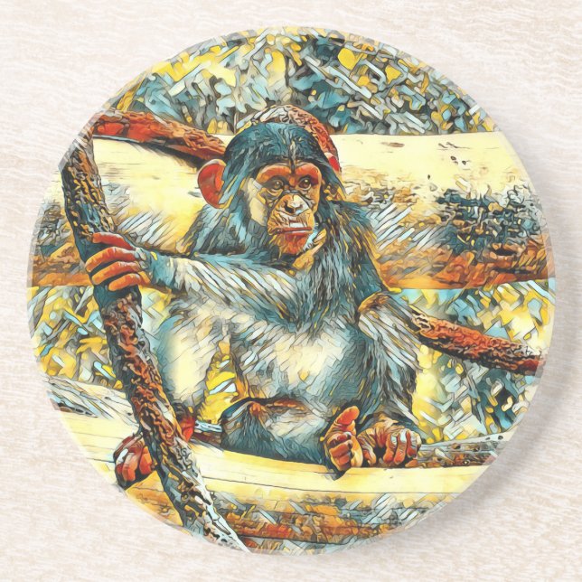 Porta-copos AnimalArt_Chimpanzee_011 (Frente)