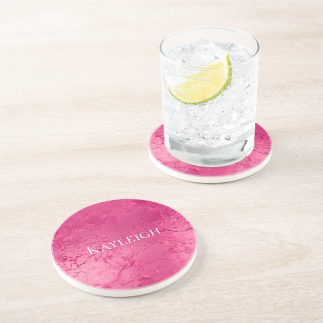 Porta-copos Aniversário Rosa Chique e Glamour Feminino (Lateral)