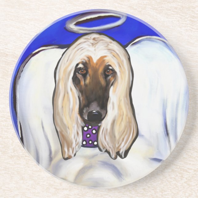 Porta-copos Anjo do Afghan Hound (Frente)