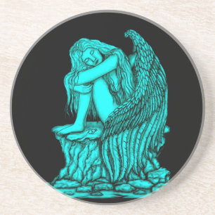 Porta-copos Anjo dormindo na pedra