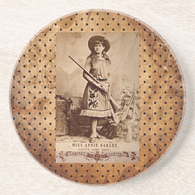 Porta-copos Annie Oakley Sepia (Frente)