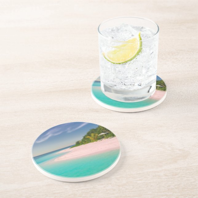 Porta-copos Aquamarine Ocean Tropical Beach Scenic (Lateral)