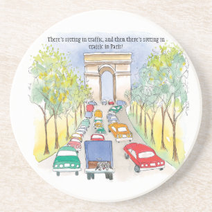 Porta-copos Arc de Triomphe Tinta e Aquarela